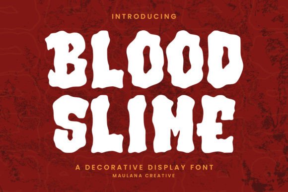 Blood Slime Font for Craft Projects