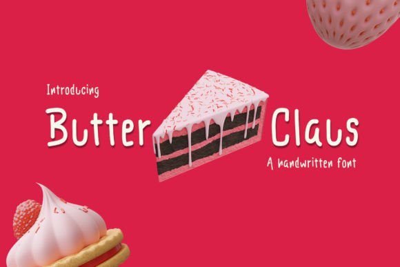 Butter Claus: A Handwritten Display Font for Editorial Elegance