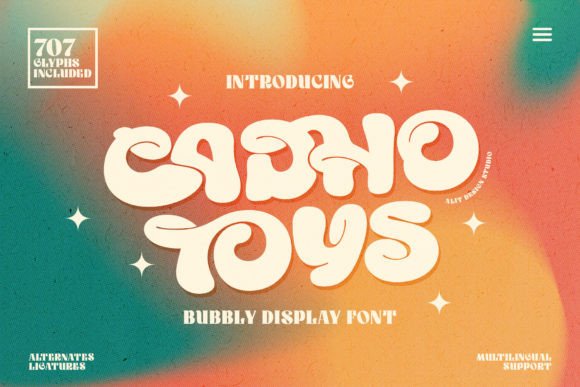 Cadho Toys Font for Playful Editorial Design