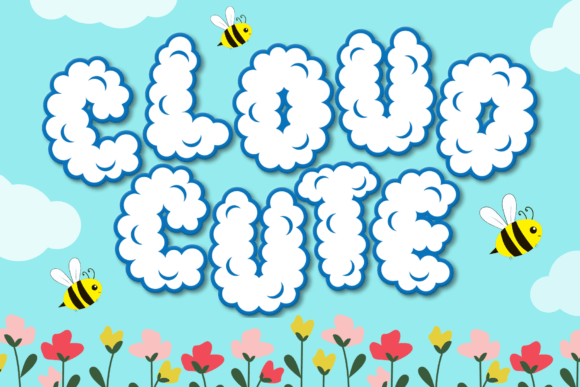 Cute Cloud Font for Editorial Design