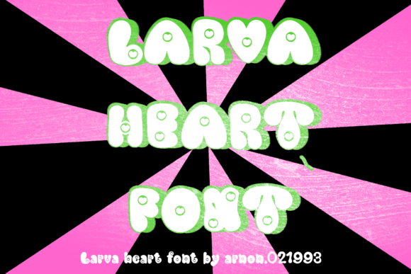 Larva Heart Font for Handmade Creations