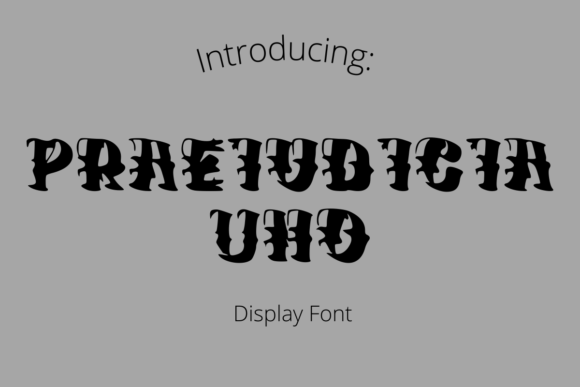Praeiudicia Uno Font for Handmade Creations